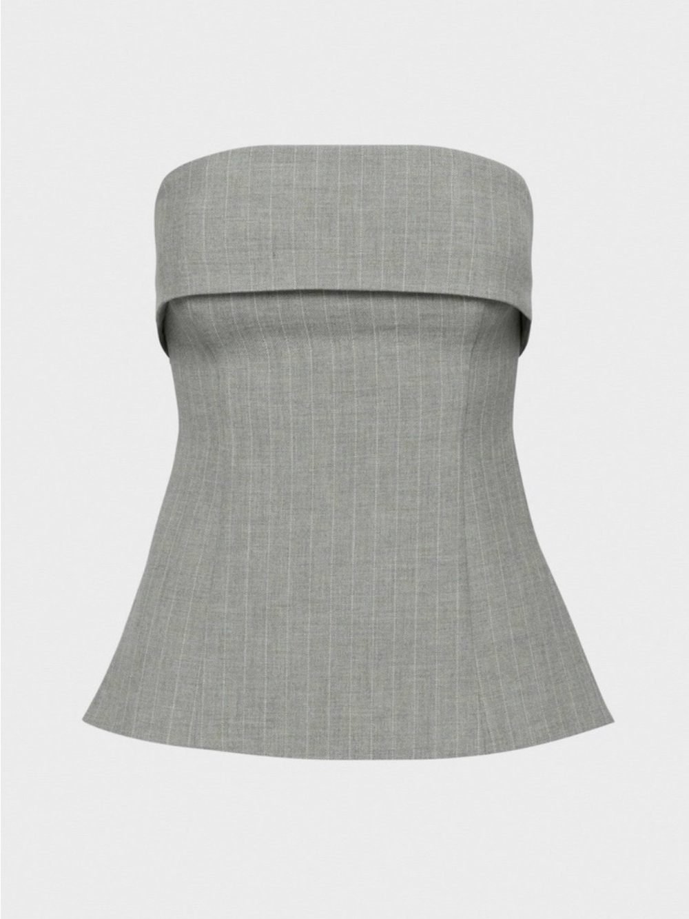NWT Aritzia Babaton Strapless Gray Pinstripe Tube Top